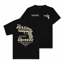 TRIGGER SQUEEZE TEE- BLACK/CREAM